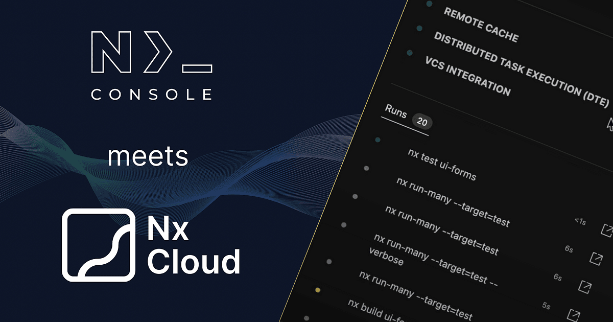 Nx Console meets Nx Cloud